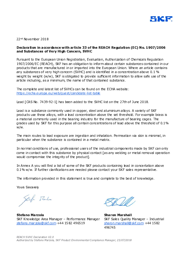 Regulation Letter Format SKF