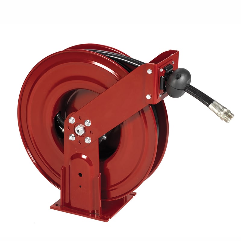 Alemite, 8078-BBL Blue Heavy Duty Grease Hose Reel with 317874-50 Hose