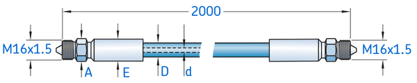 压力软管 THAP-300-H-2 尺寸