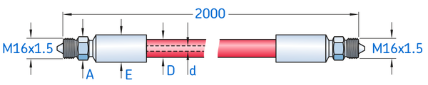 压力软管 THAP-400-H_2-尺寸